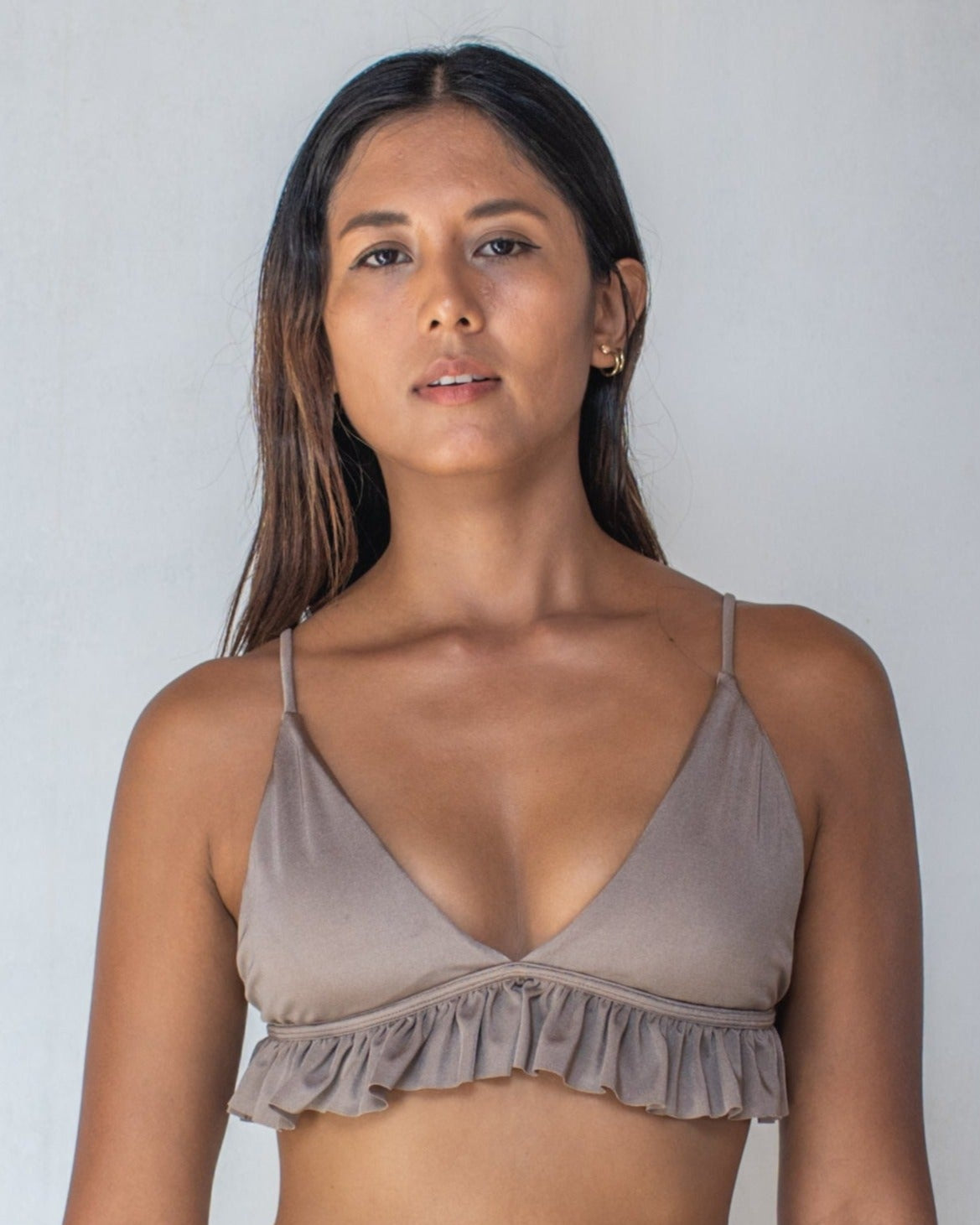 Allamanda Tops / Mango & Latte & Green|ビキニトップ