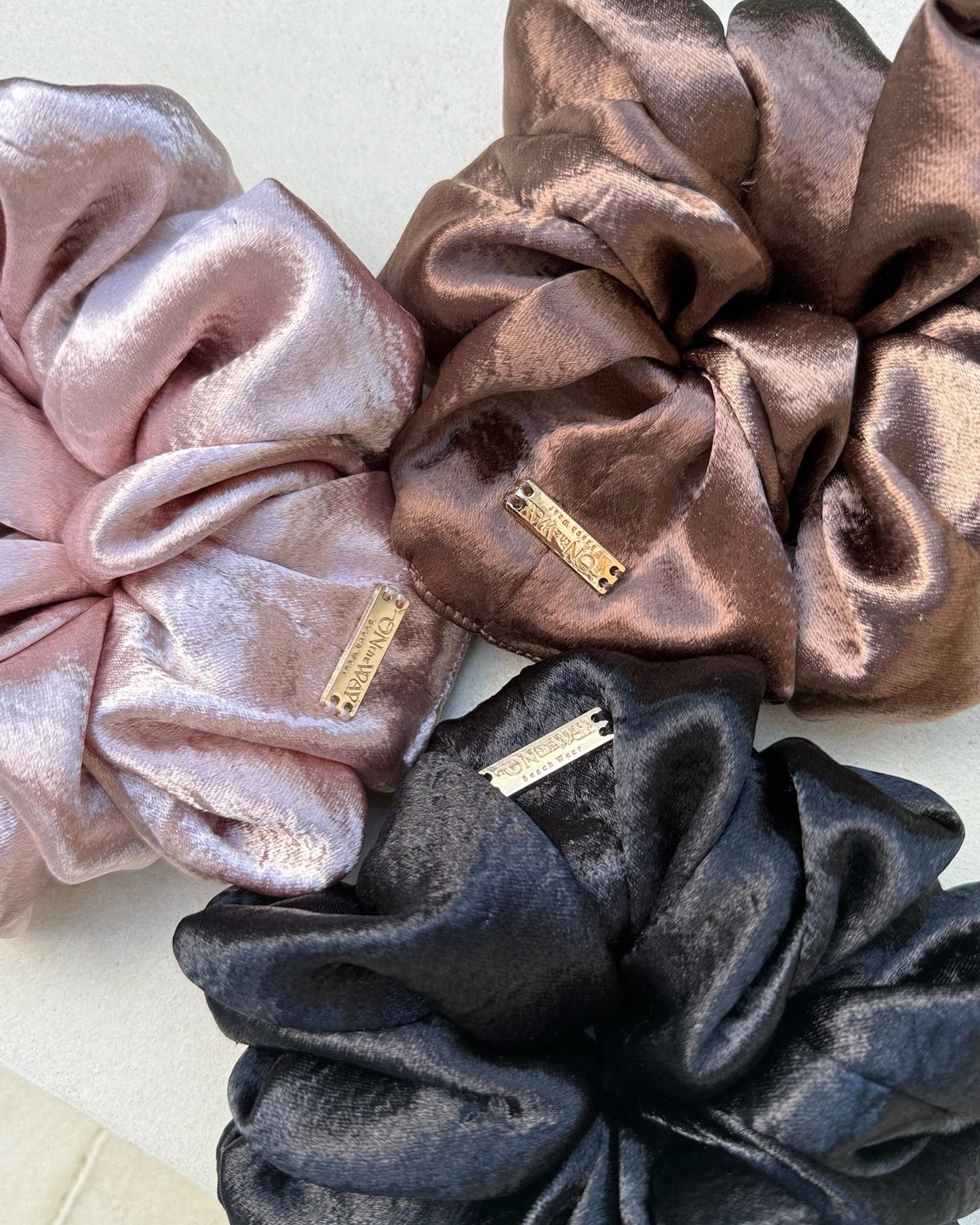 Scrunchie / Black & Pink & Chocolate|シュシュ