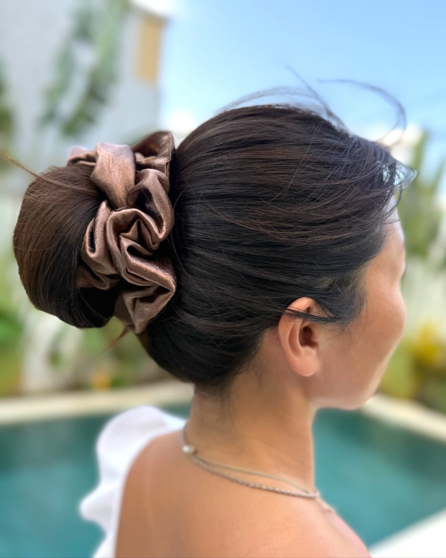 Scrunchie / Black & Pink & Chocolate|シュシュ