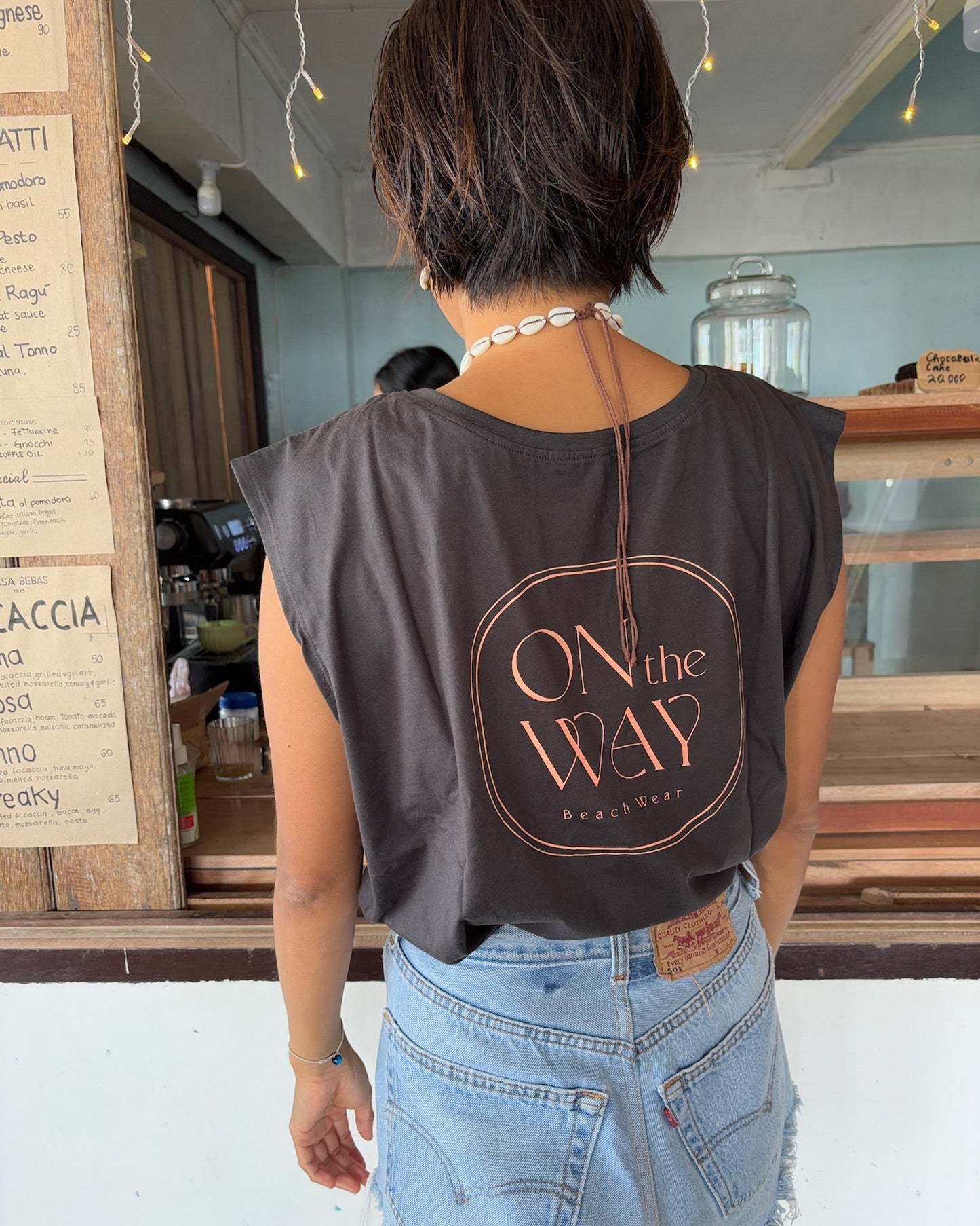 ON the WAY T-shirt / Charcoal Black|Tシャツ