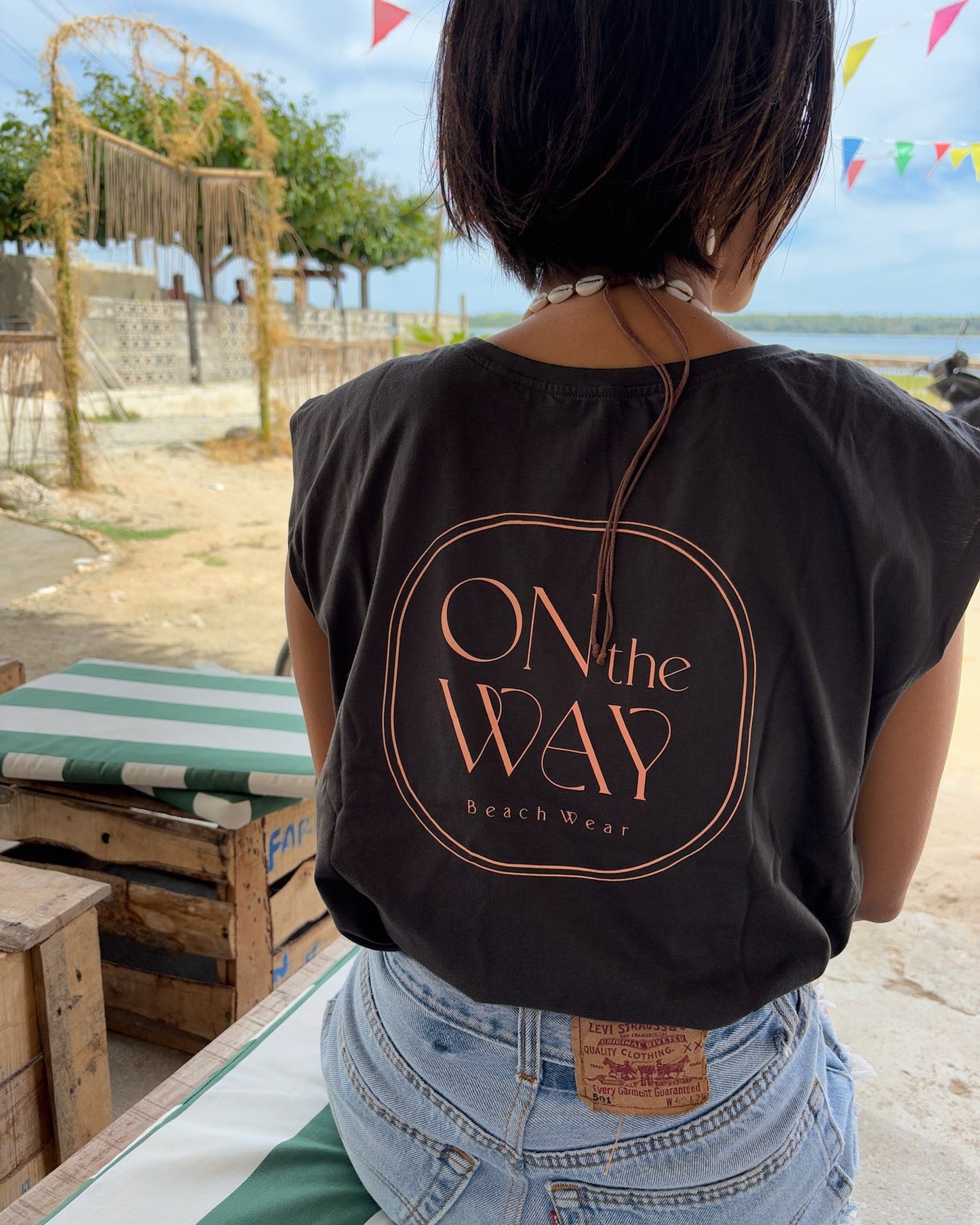 ON the WAY T-shirt / Charcoal Black|Tシャツ