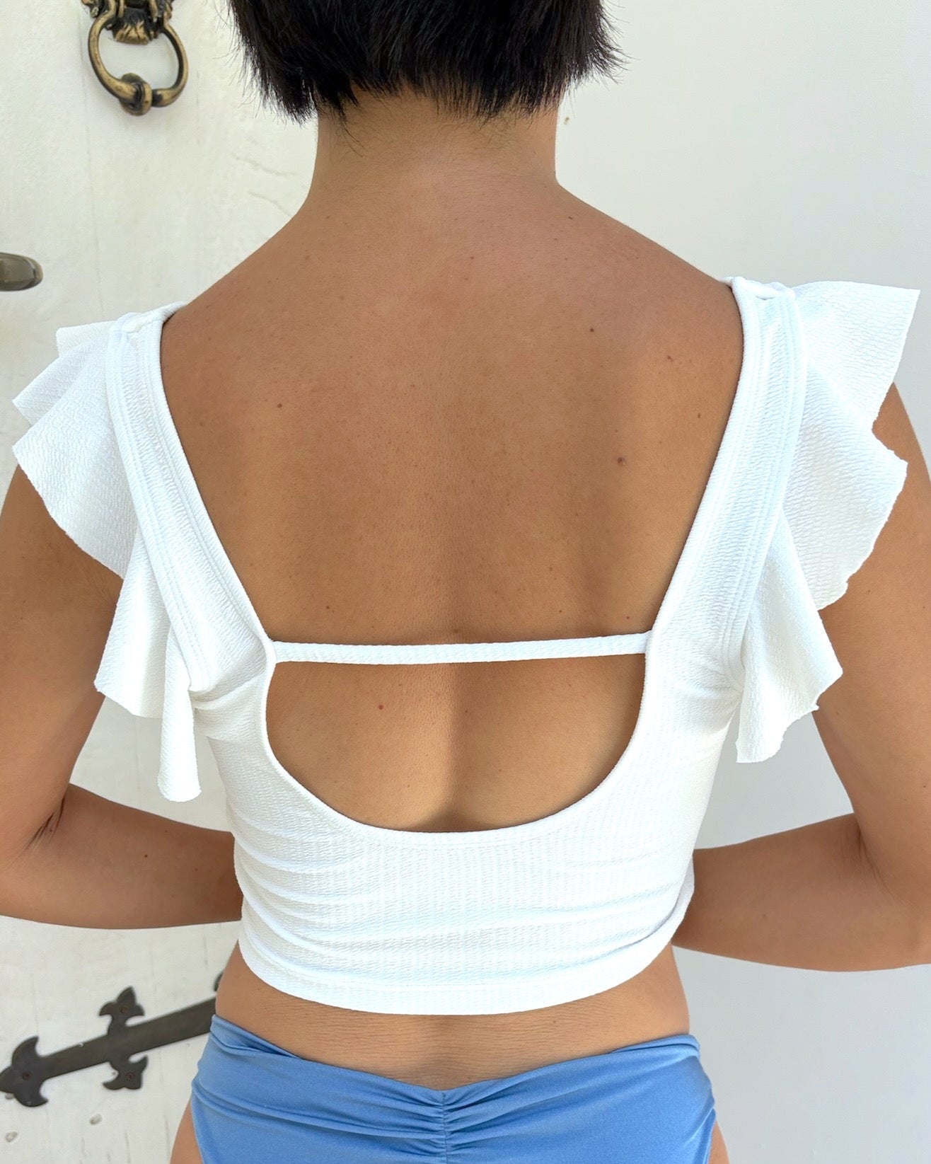 KarinTops/White × Iris Bottoms/Pink|セットアップ