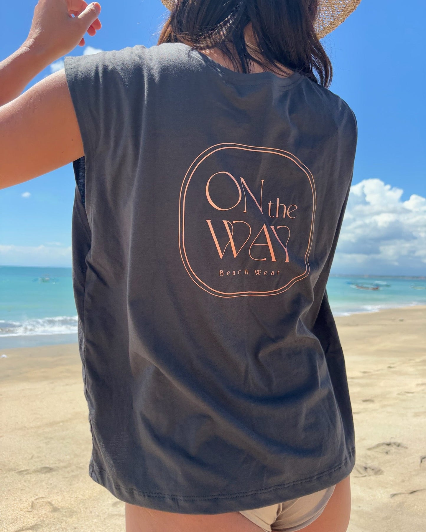 ON the WAY T-shirt / Charcoal Black|Tシャツ