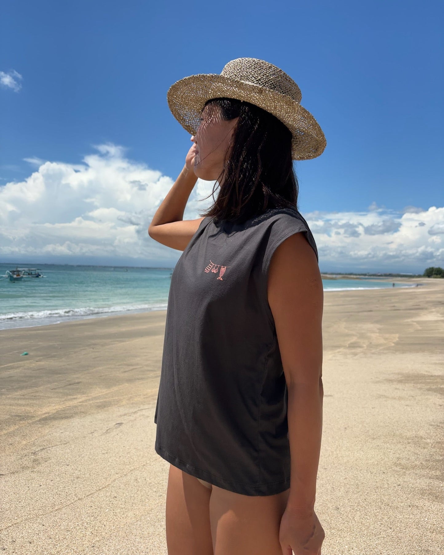 ON the WAY T-shirt / Charcoal Black|Tシャツ