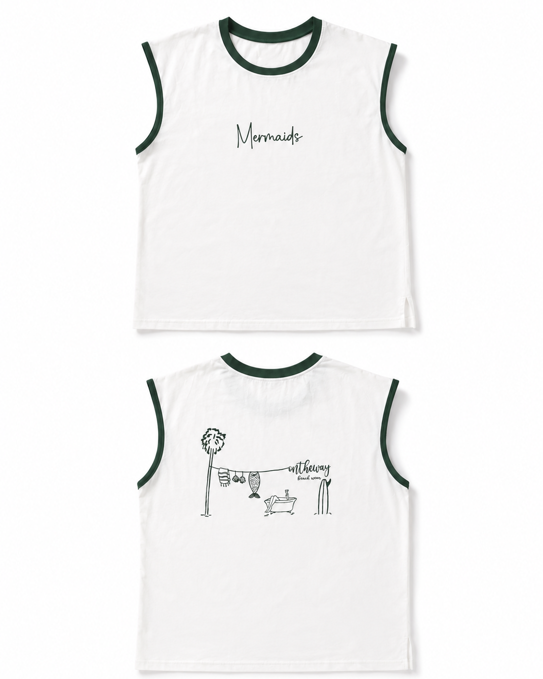 Mermaids Ringer Tee/オリジナルTシャツ