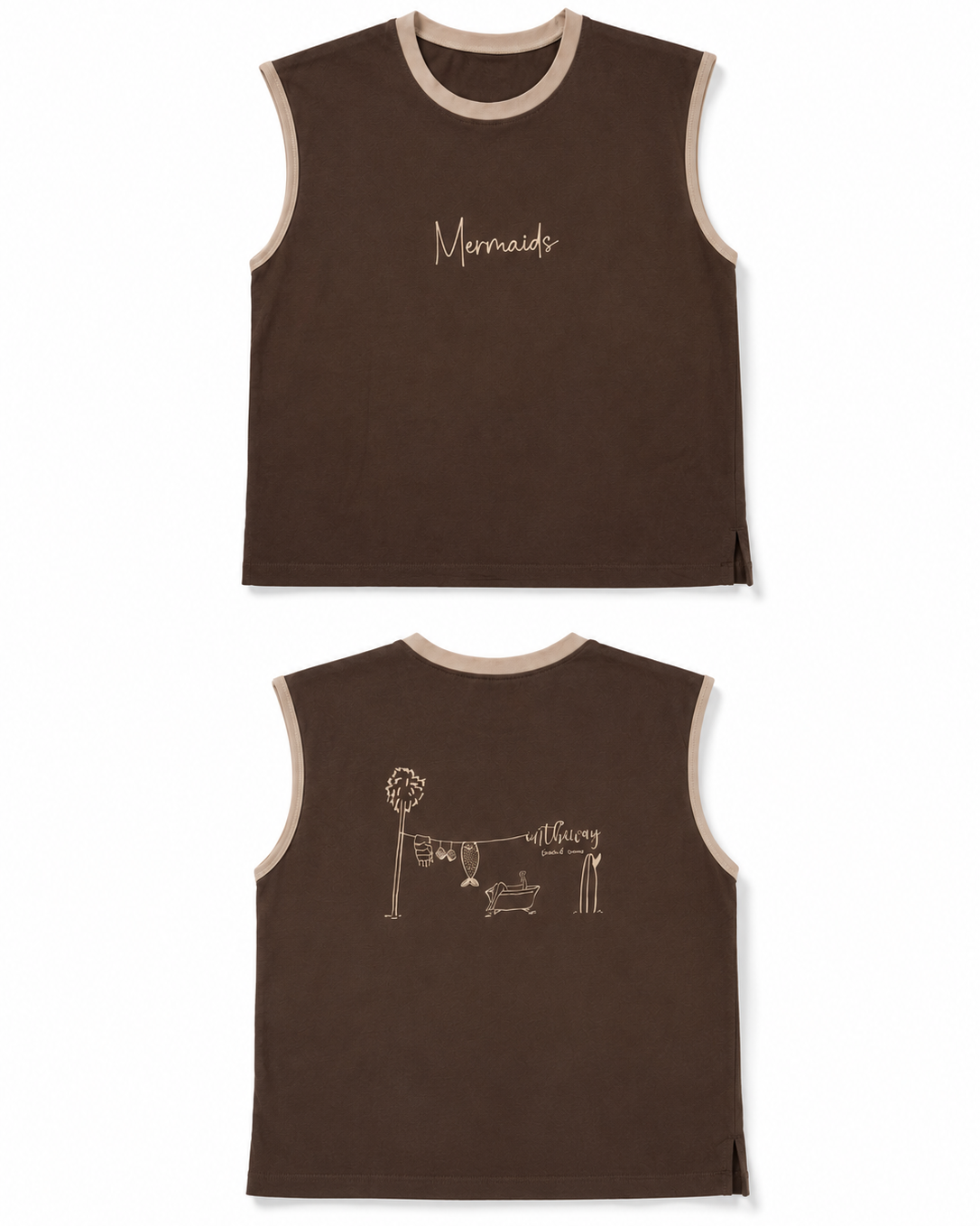 Mermaids Ringer Tee/オリジナルTシャツ