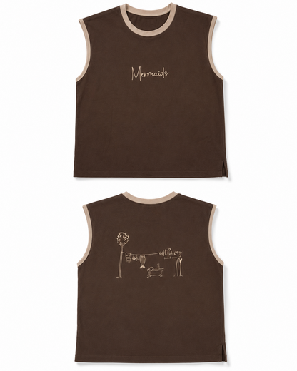 Mermaids Ringer Tee/オリジナルTシャツ
