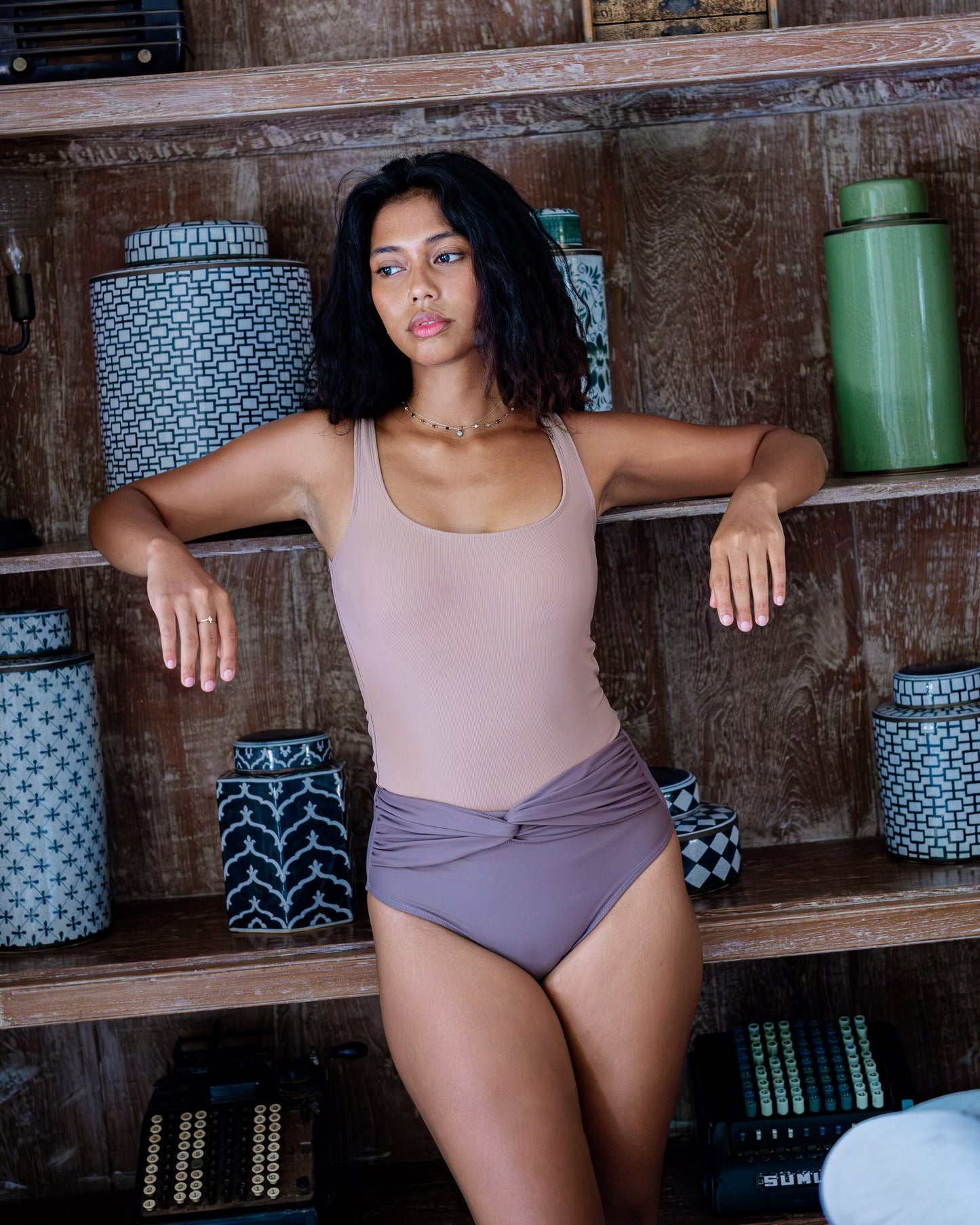 SANDY Shape High Waist Bottom/サンディ ハイウエストシャーリングボトム