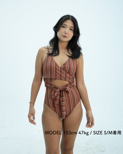 PANSY Relax Ribbon One Piece/パンジーリボンウエストワンピース水着