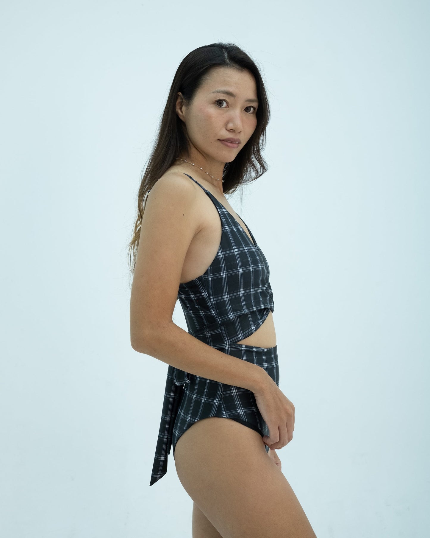 PANSY Relax Ribbon One Piece/パンジーリボンウエストワンピース水着