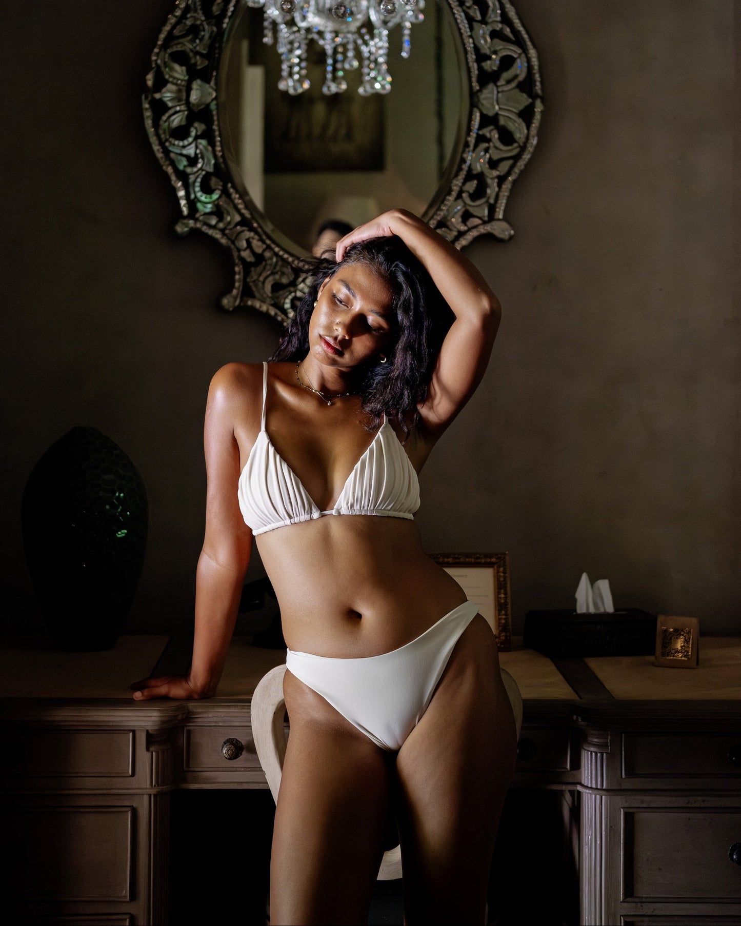 SIESTA Shell Triangle Top/シエスタ シェルデザイントライアングルビキニトップ