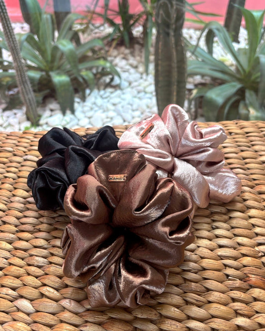 Scrunchie / Black & Pink & Chocolate｜シュシュ
