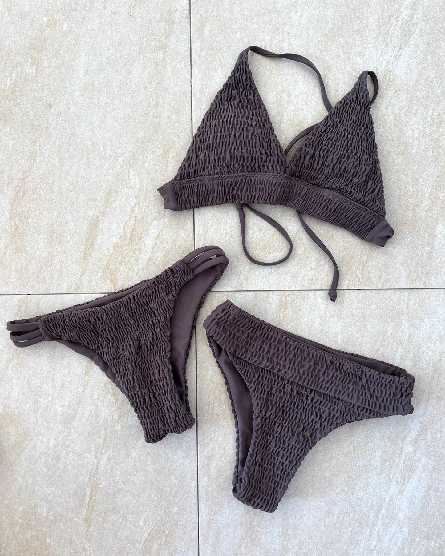 Plumeria Set up / Black & Bronze & Smoky Pink｜セットアップ