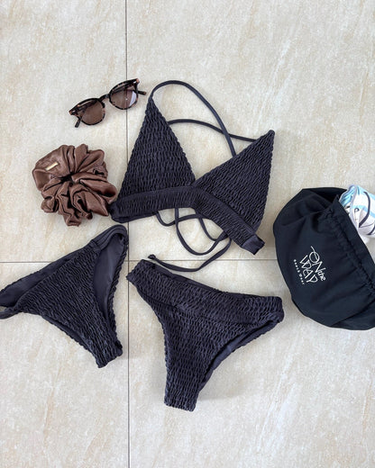 Plumeria Set up / Black & Bronze & Smoky Pink｜セットアップ
