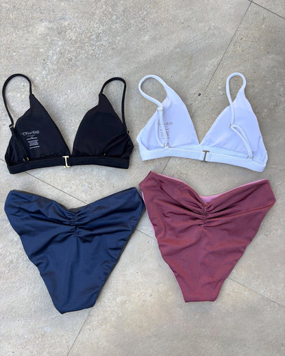 Jasmine Tops/Rib White × Iris Bottoms/Pink｜セットアップ