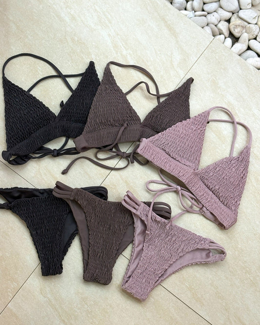 Plumeria Set up / Black & Bronze & Smoky Pink｜セットアップ