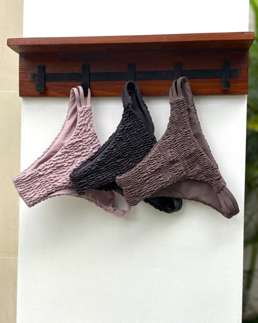 Plumeria Bottoms / Black & Blonze & Smoky Pink｜ビキニボトム