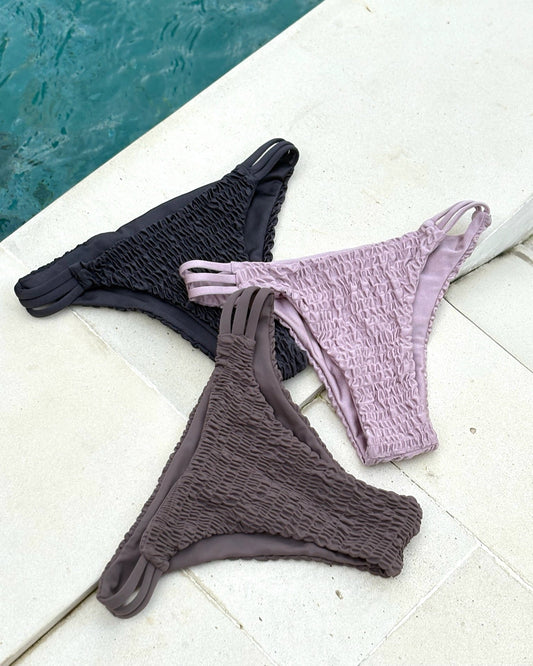 Plumeria Bottoms / Black & Blonze & Smoky Pink｜ビキニボトム